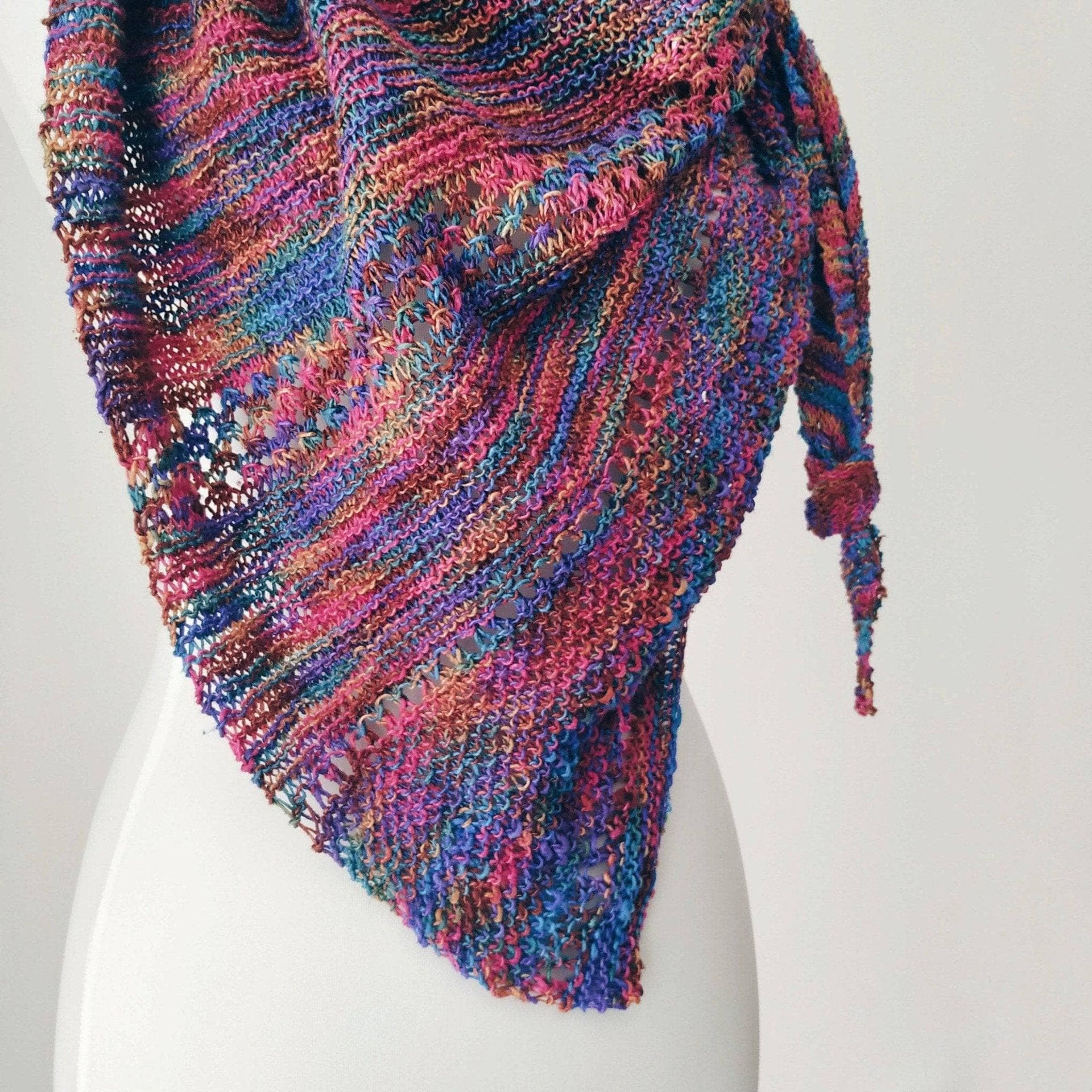 Openwork Lattice Lace Weight Shawl Knitting Pattern