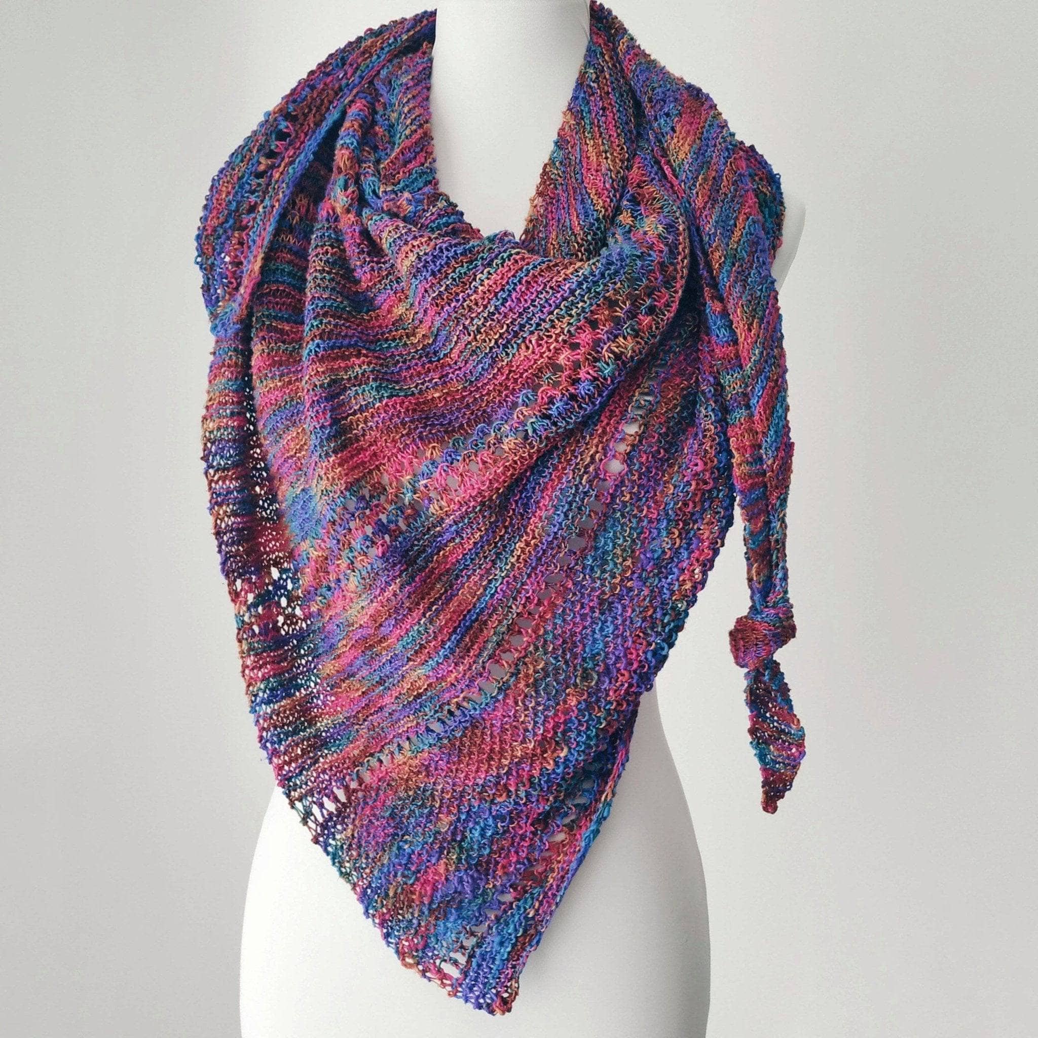 Openwork Lattice Lace Weight Shawl Knitting Pattern