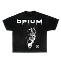 Opium Dobermann Graphic Streetwear Tee in Black