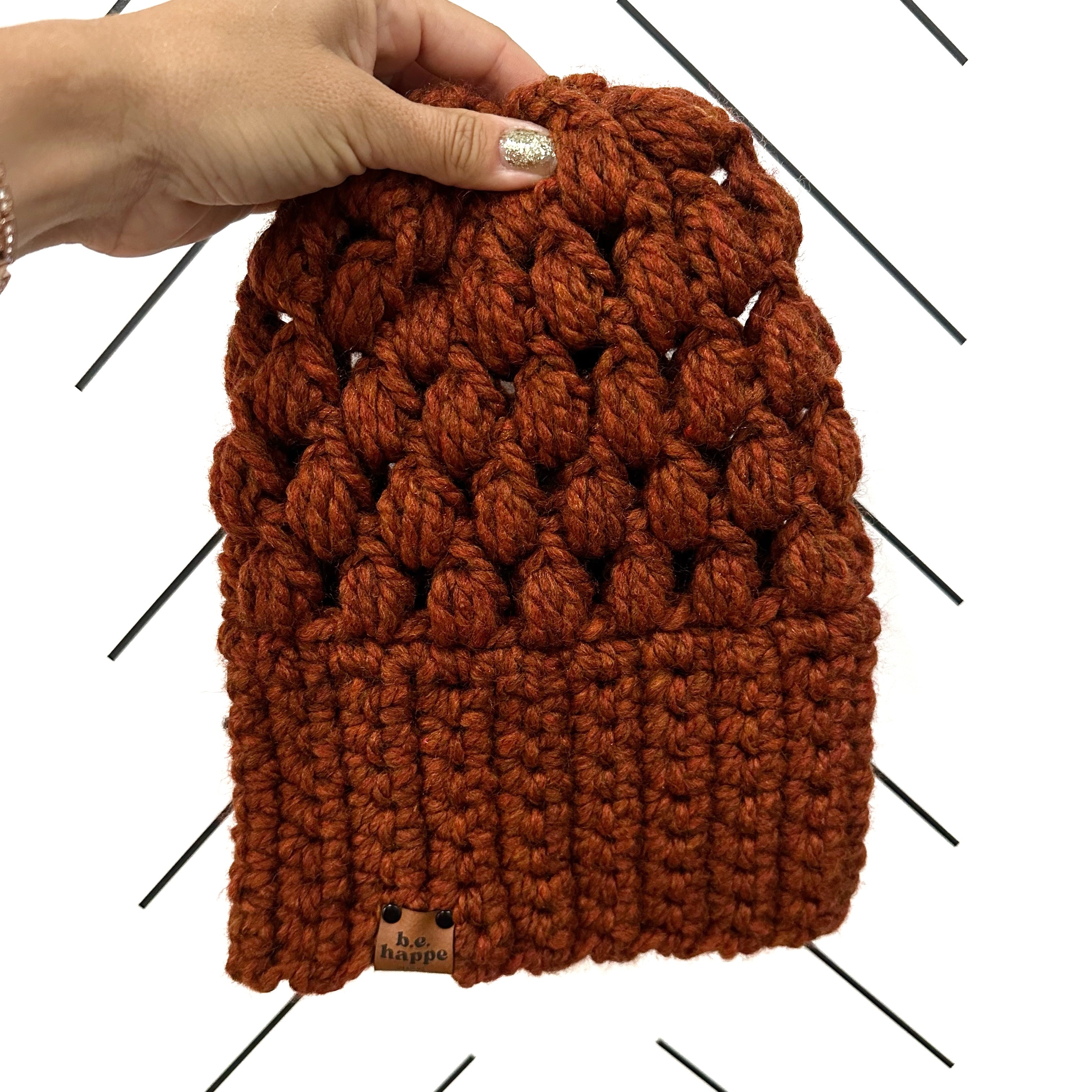 Crochet Slouch Hat | Spice Orange Beanie