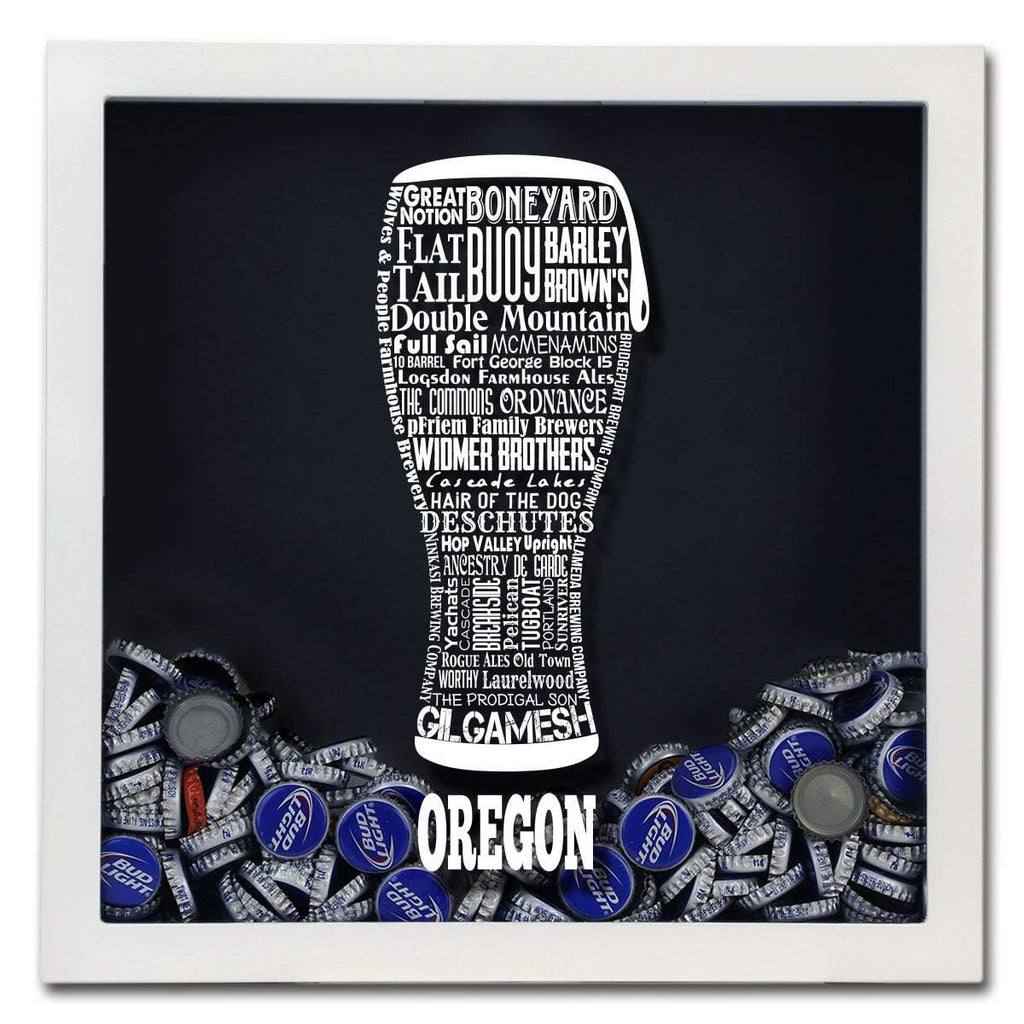 Oregon Beer Typography Shadow Box