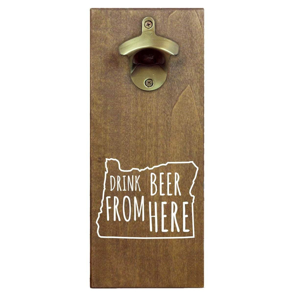 Oregon Drink Beer From Here Cap Catching Magnetic Bottle Opener