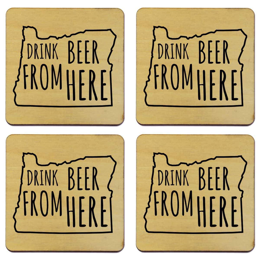 Oregon Drink Beer From Here Coasters