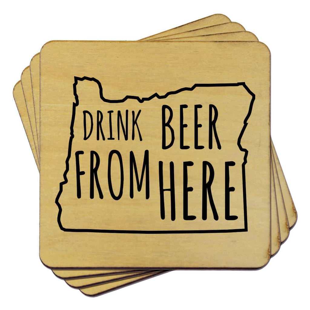 Oregon Drink Beer From Here Coasters