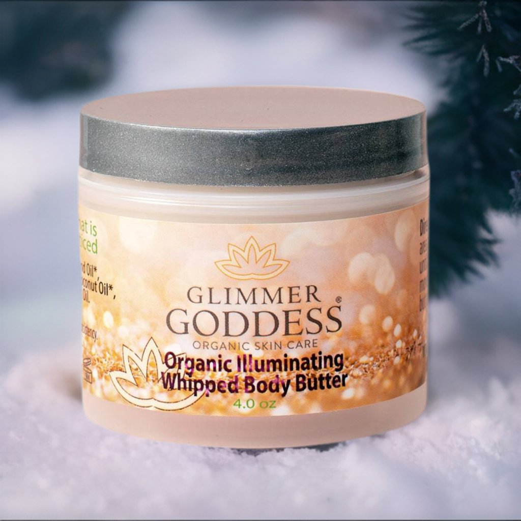 Organic Shimmering Body Butter – 4 Colors & 3 Shimmer Levels for Customizable Radiant Glow