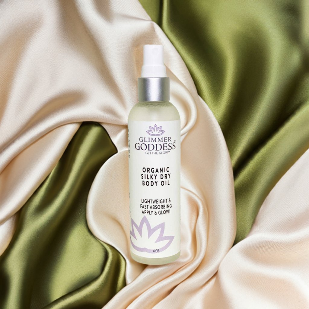 Organic Silky Dry Body Oil 4 oz – Fast-Absorbing with Rosemary, Sunflower & Vitamin E