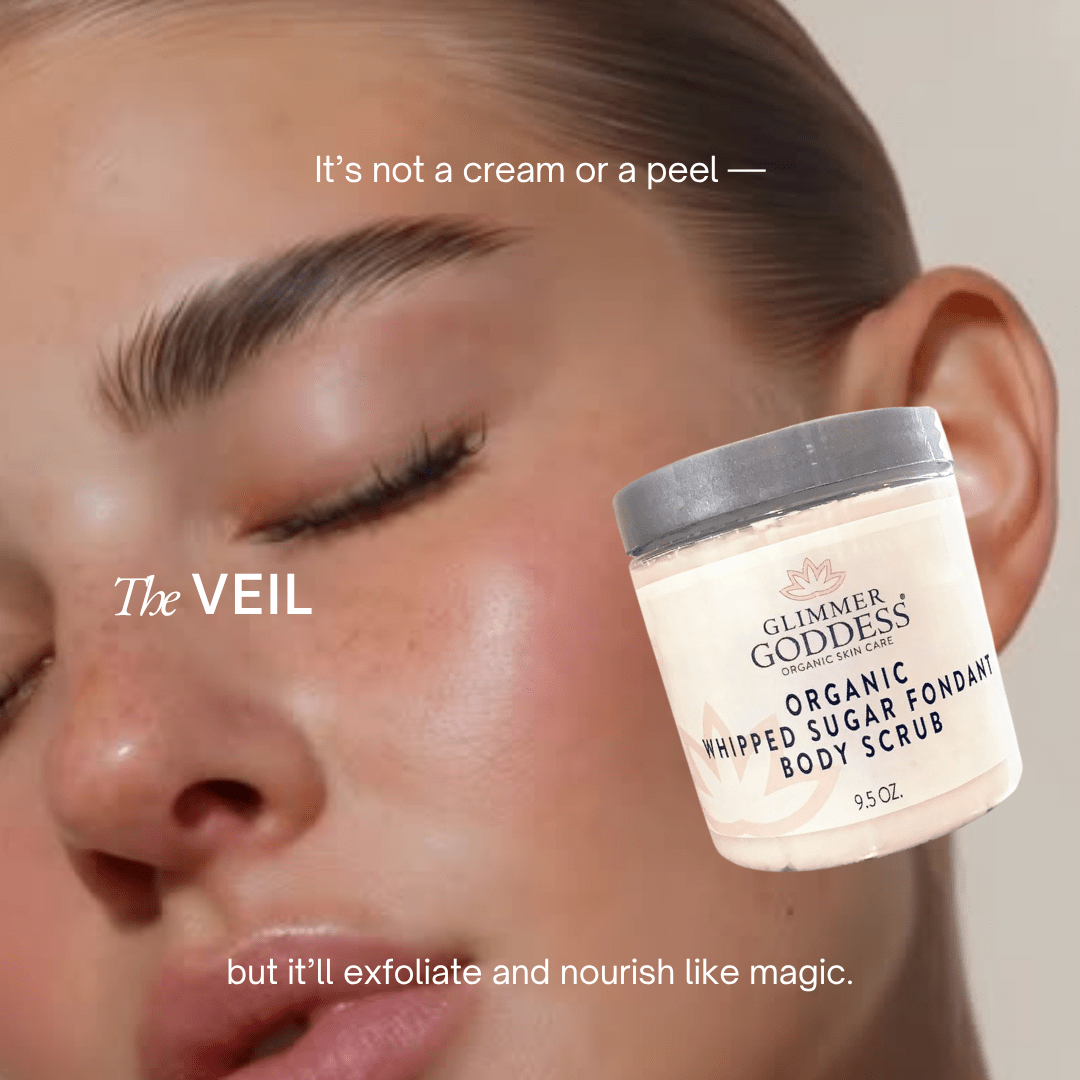 Organic Whipped Sugar Body Scrub 10 oz – Crepey Skin Treatment & Exfoliator