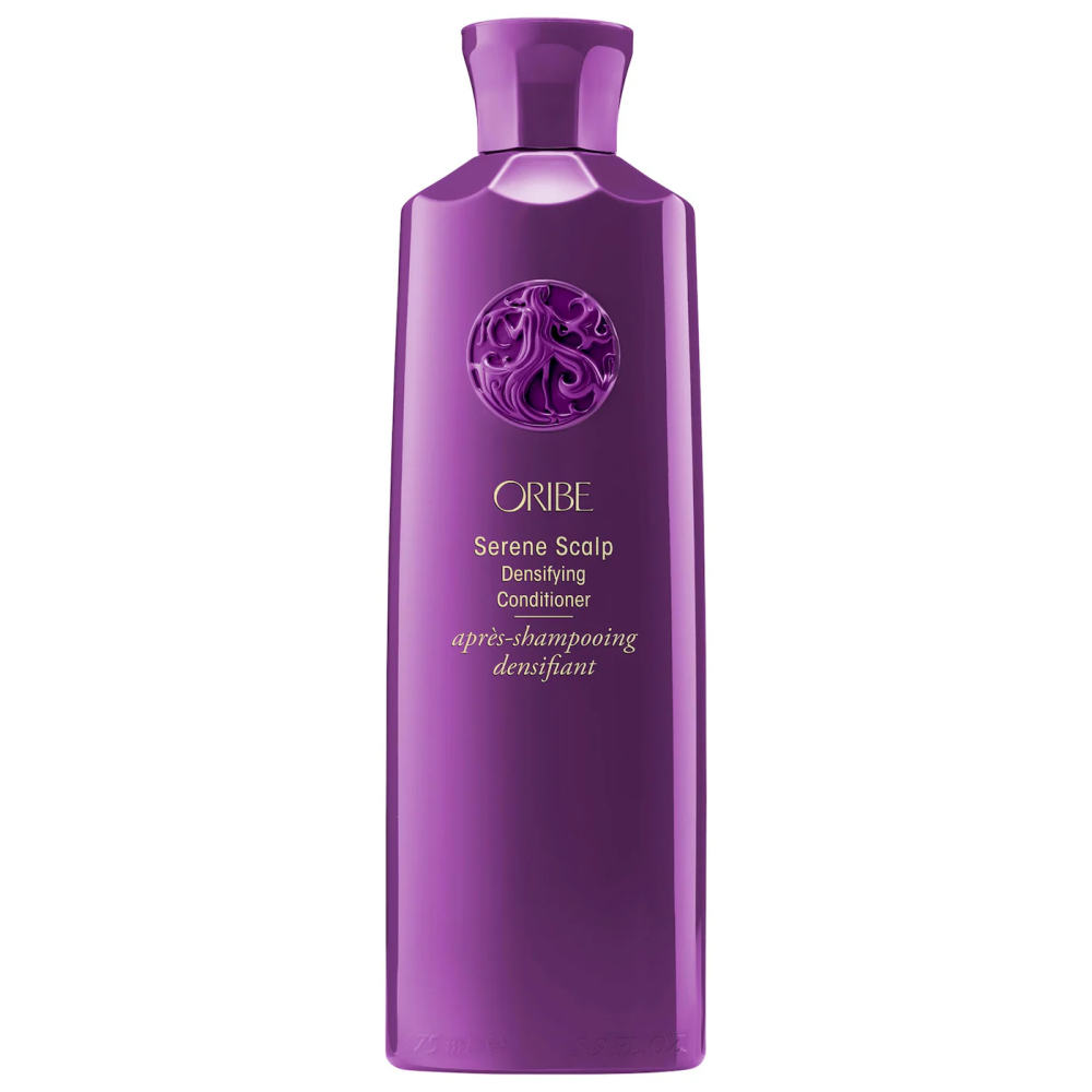Oribe Serene Scalp Densifying Conditioner bottle for thinning hair treatment