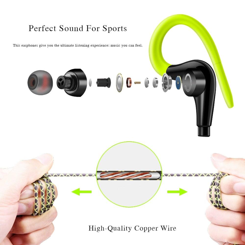 Wireless Bluetooth Sport Earbuds with Charging Case & Mic