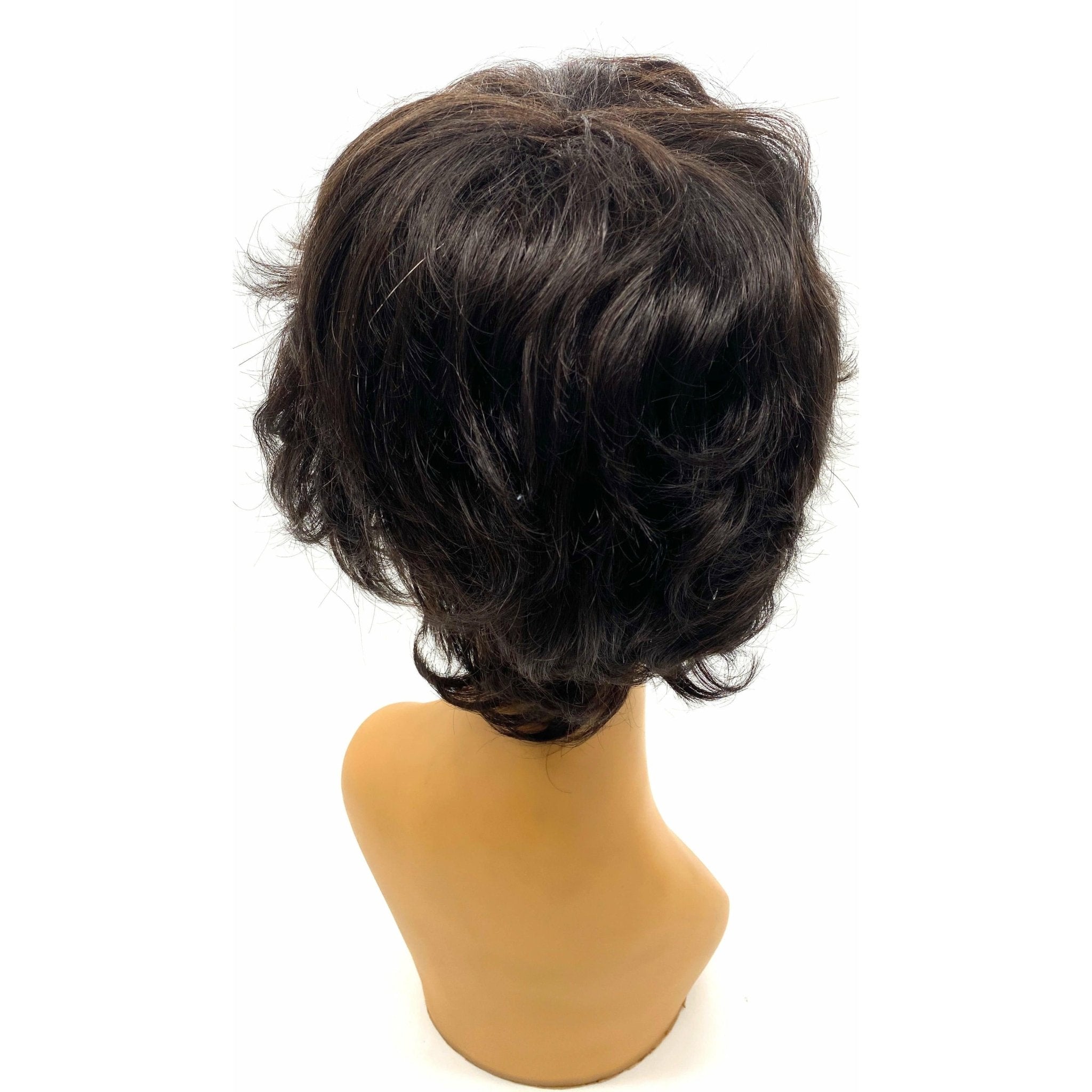 100% Human Hair Full Wig - Style #32792 in #1B Off Black