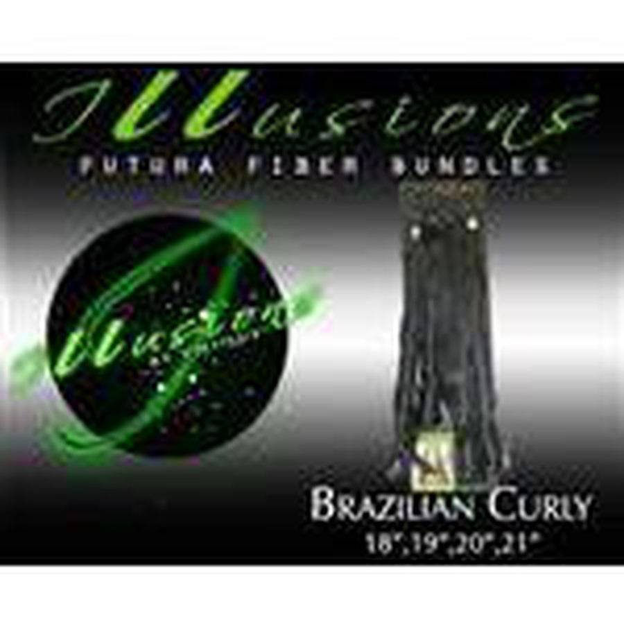 Illusions Brazilian Curly Bundle Set with Closure 4-Piece