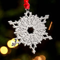 Shiny Silver Snowflake Metal Christmas Ornament