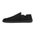 Oso CG2 barefoot slip-on shoe in black canvas viewed from the side