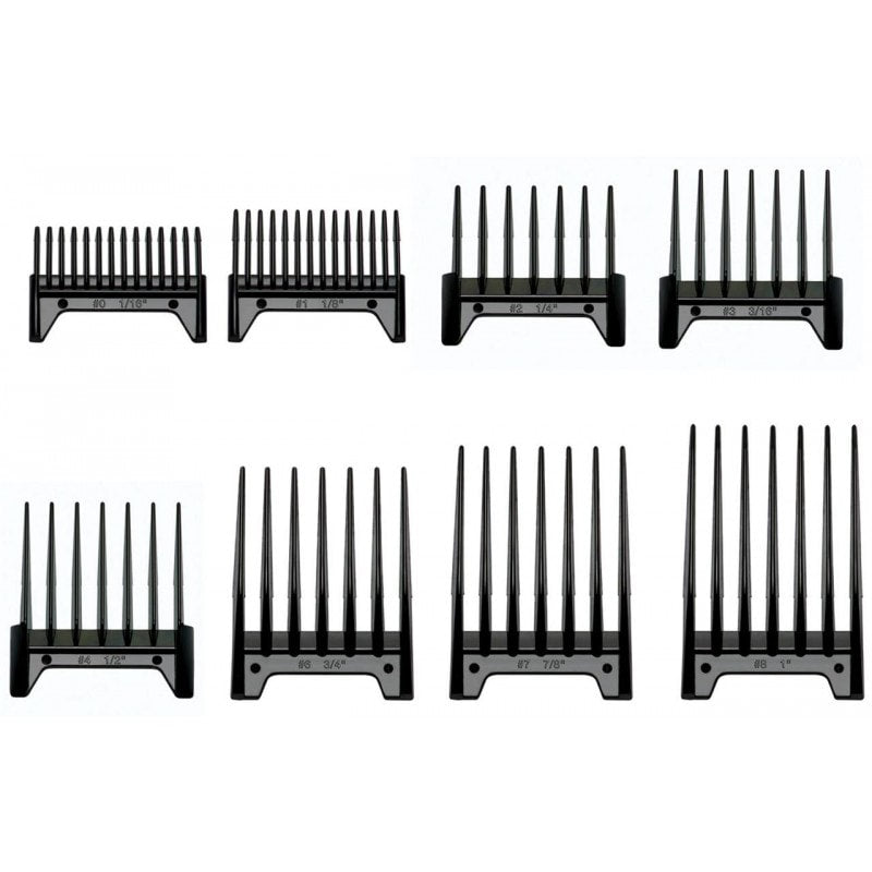8-piece professional clipper guard set for Oster Fast Feed adjustable clippers