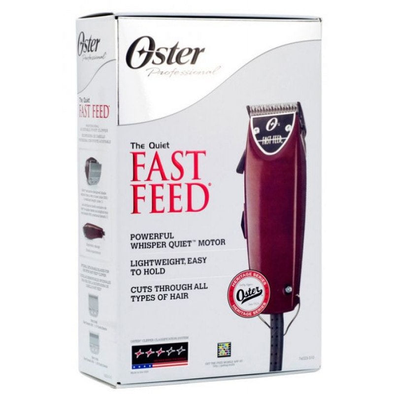 Professional Fast Feed adjustable hair clipper in deep burgundy and black finish