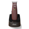 Oster Cordless T-Finisher Trimmer in burgundy with T-blade