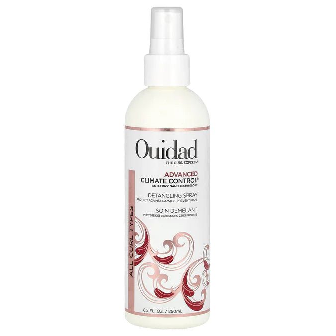 Bottle of Ouidad Advanced Climate Control Detangling Spray 8.5 fl oz