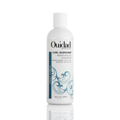 Bottle of Ouidad Curl Quencher Moisturizing Shampoo for dry, tight curly hair