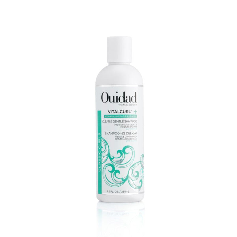Bottle of Ouidad VitalCurl Plus Clear & Gentle Shampoo