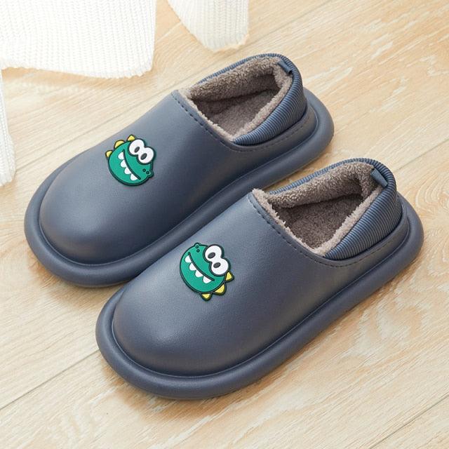Women's Waterproof Plush Fuzzy Clogs Non-Slip Winter House Slippers