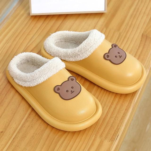 Women's Waterproof Plush Fuzzy Clogs Non-Slip Winter House Slippers