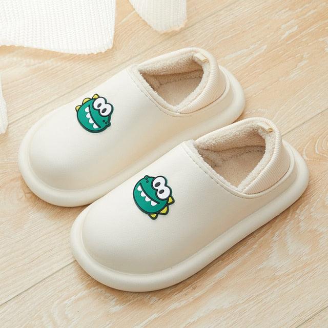 Women's Waterproof Plush Fuzzy Clogs Non-Slip Winter House Slippers