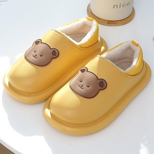 Women's Waterproof Plush Fuzzy Clogs Non-Slip Winter House Slippers