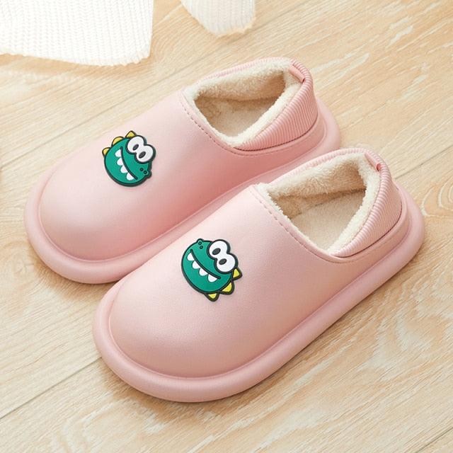 Women's Waterproof Plush Fuzzy Clogs Non-Slip Winter House Slippers