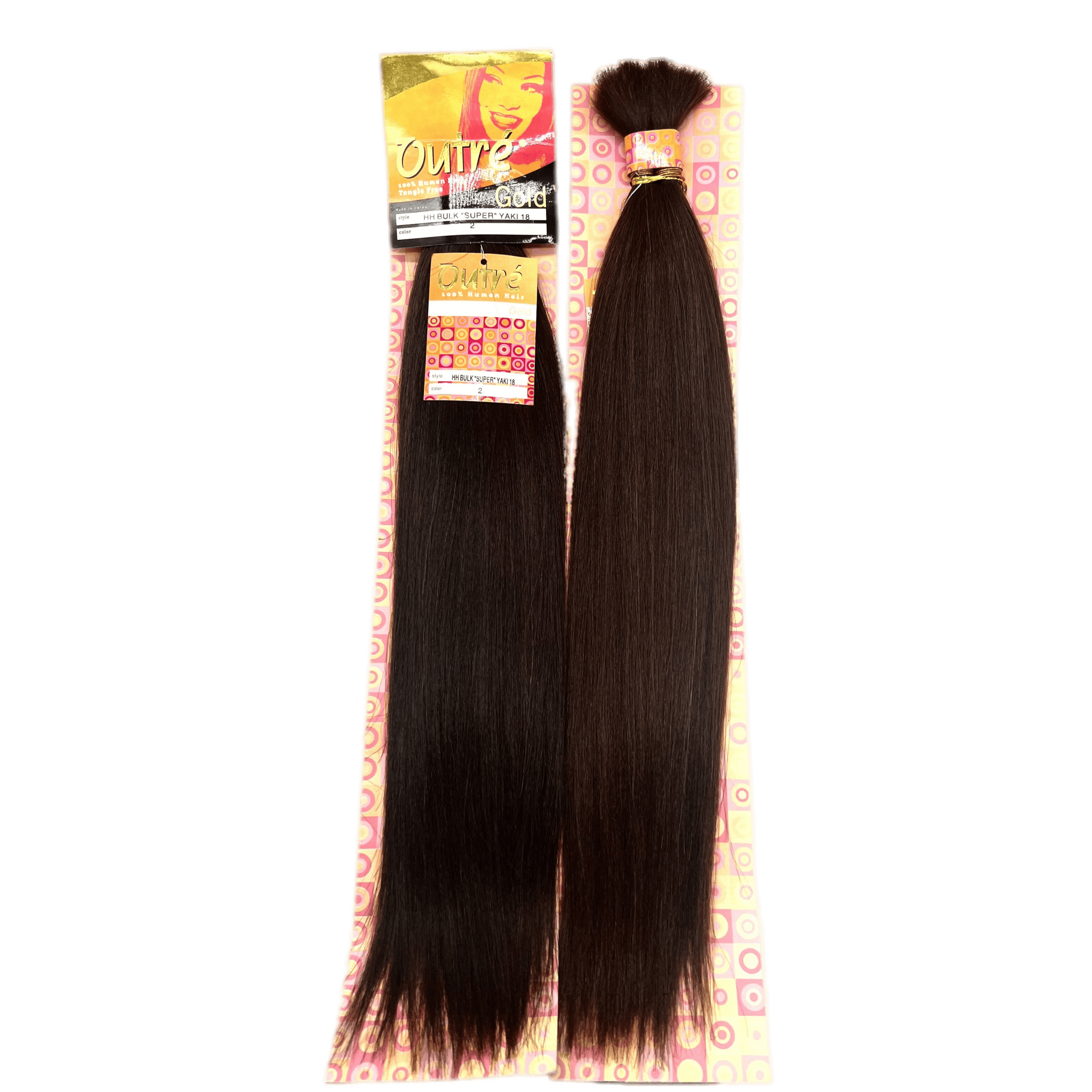 Outre Gold HH Bulk Super Yaki premium human hair extensions for professional braiding and weaving styles