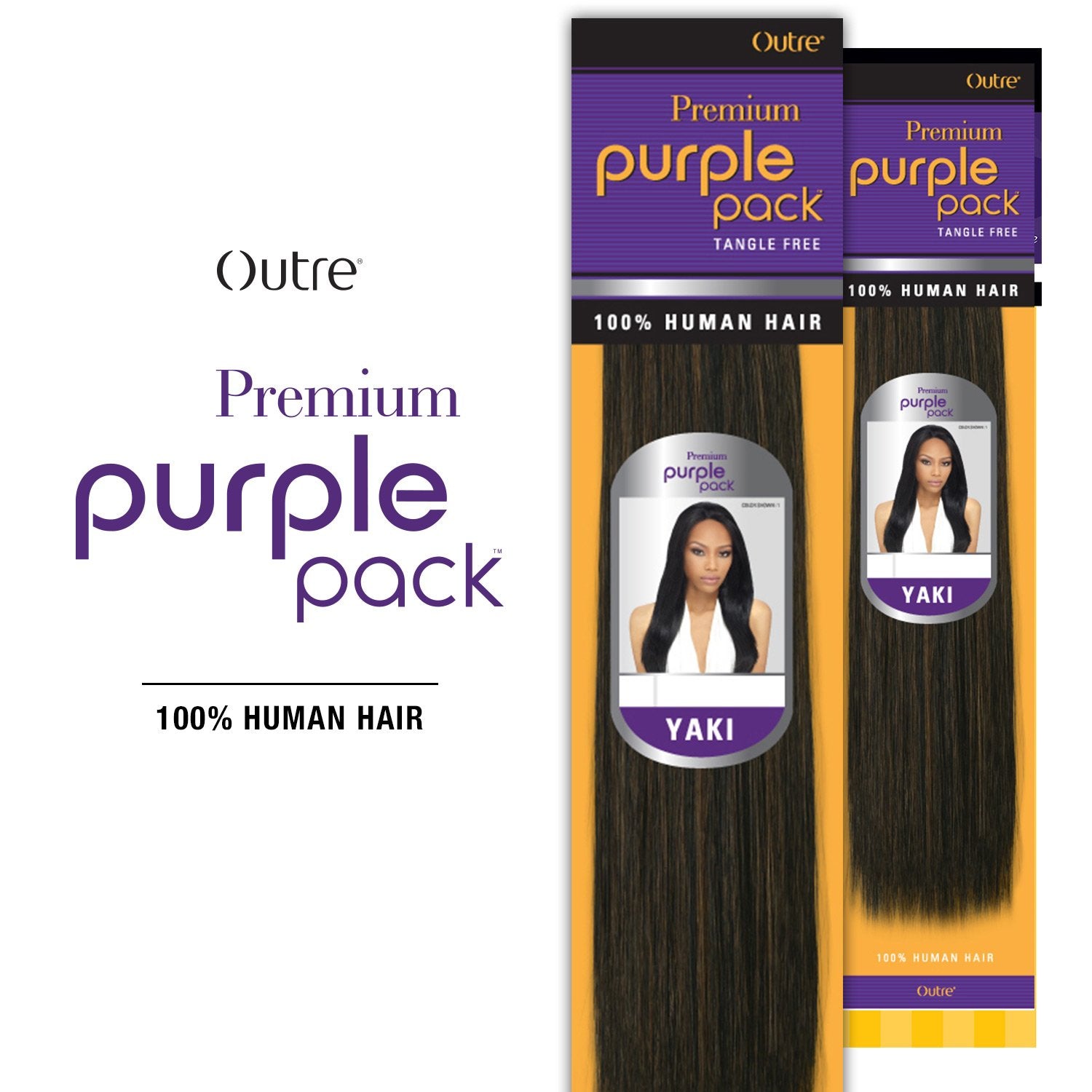 Outre 14 inch Premium Yaki human hair extension pack in original packaging
