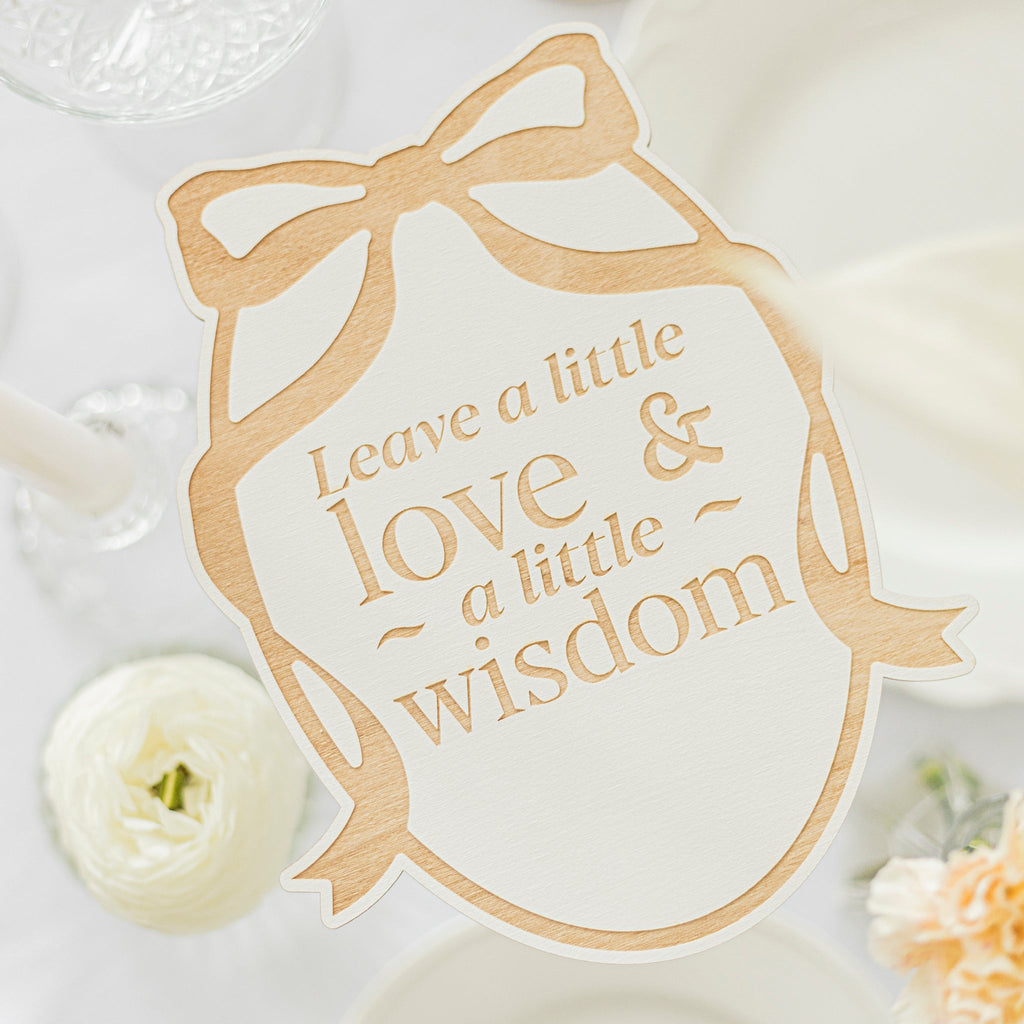 Oval acrylic wedding memorial sign for honor table decor