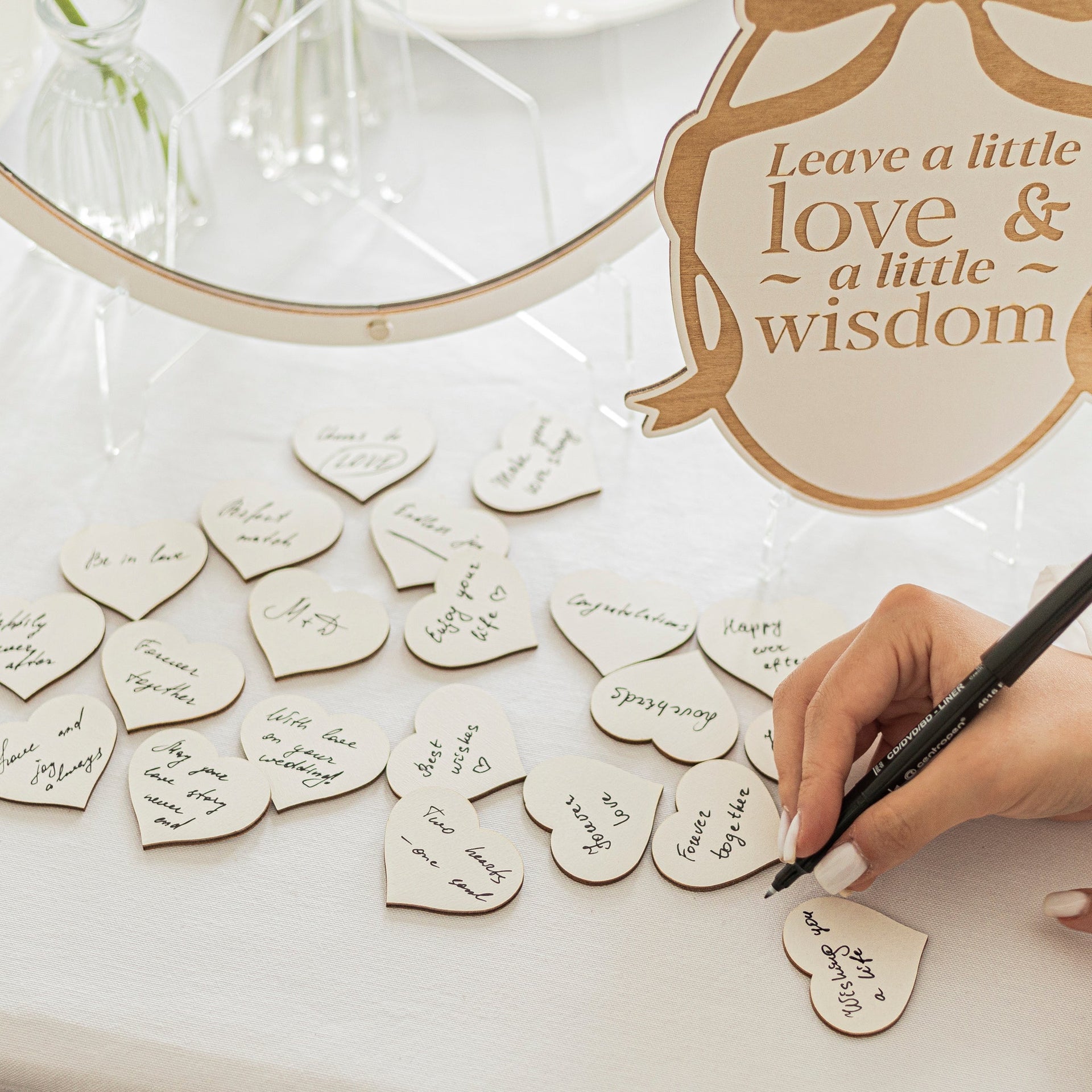 Memory Sign Acrylic Oval for Wedding Memorial Table Decor