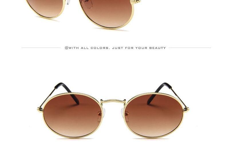 Unisex Vintage Oval Sunglasses Retro Metal Frame Designer Shades