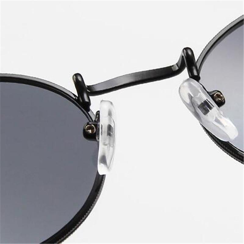 Unisex Vintage Oval Sunglasses Retro Metal Frame Designer Shades