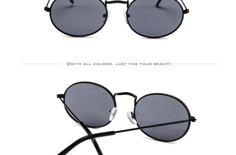 Unisex Vintage Oval Sunglasses Retro Metal Frame Designer Shades