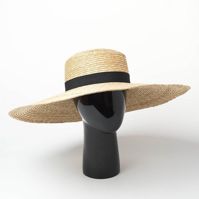 Oversized Modern Straw Sun Hat for Women, Wide Brim Beach Hat