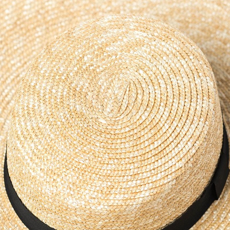 Oversized Modern Straw Sun Hat for Women, Wide Brim Beach Hat