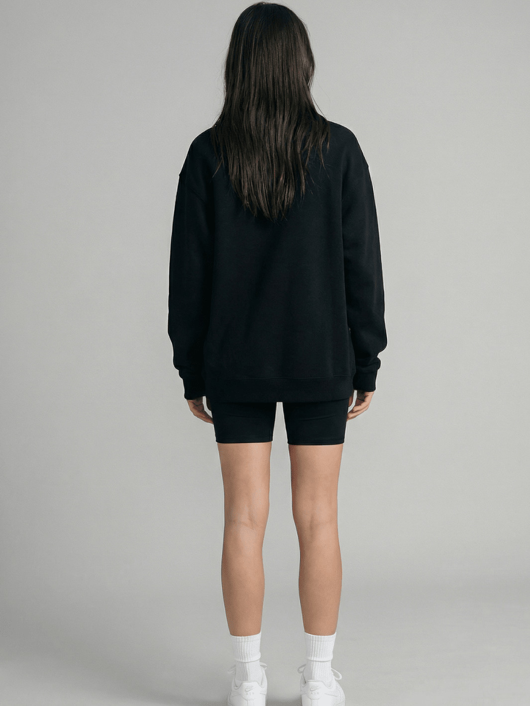 Women's Oversized Crewneck Sweatshirt in Soft Cream Knit - Image 8
