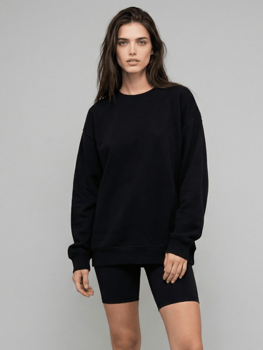 Women's Oversized Crewneck Sweatshirt in Soft Cream Knit - Image 6