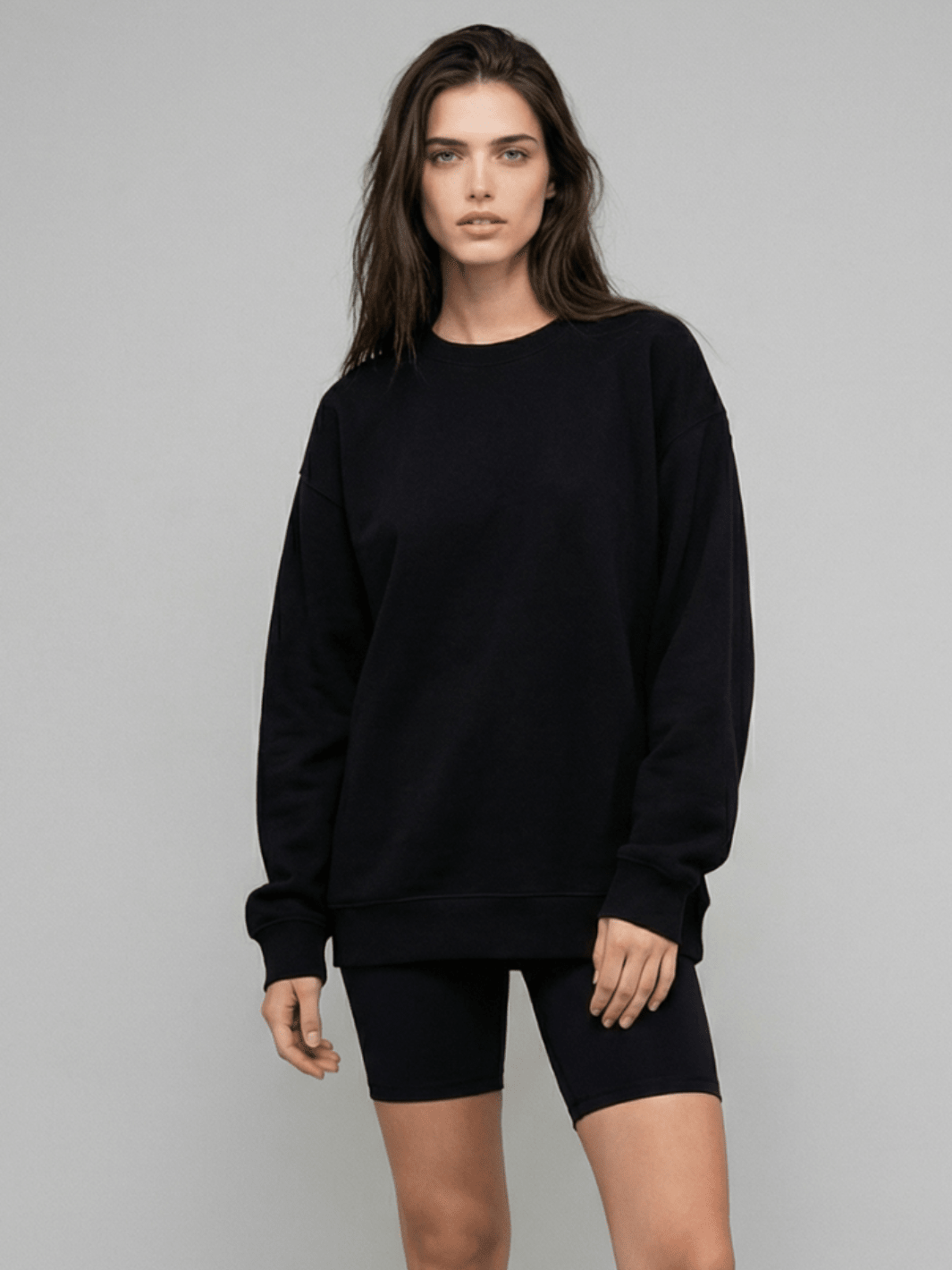 Women's Oversized Crewneck Sweatshirt in Soft Cream Knit - Image 6
