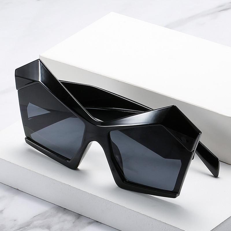 Oversized Square Cateye Polarized Sunglasses Trendy Street Style