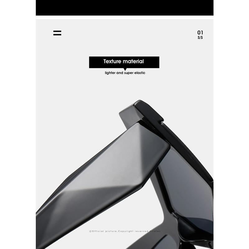 Oversized Square Cateye Polarized Sunglasses Trendy Street Style