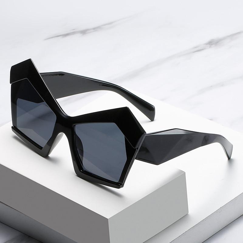 Oversized Square Cateye Polarized Sunglasses Trendy Street Style