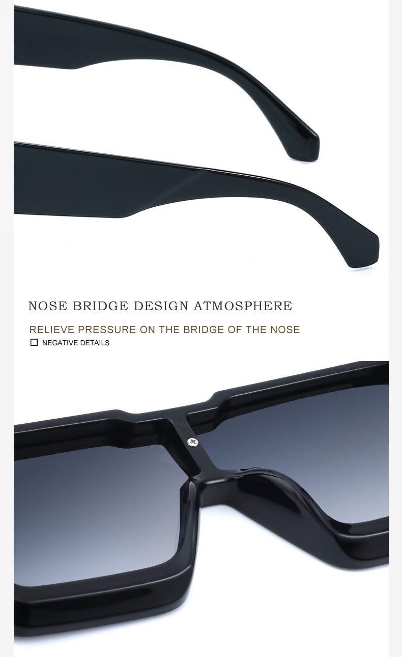 Oversized Square Rimless UV400 Sunglasses for Women and Men