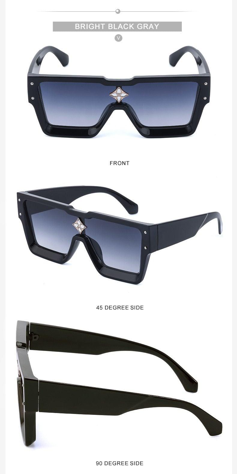 Oversized Square Rimless UV400 Sunglasses for Women and Men