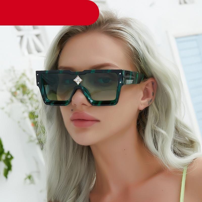 Oversized Square Rimless UV400 Sunglasses for Women and Men