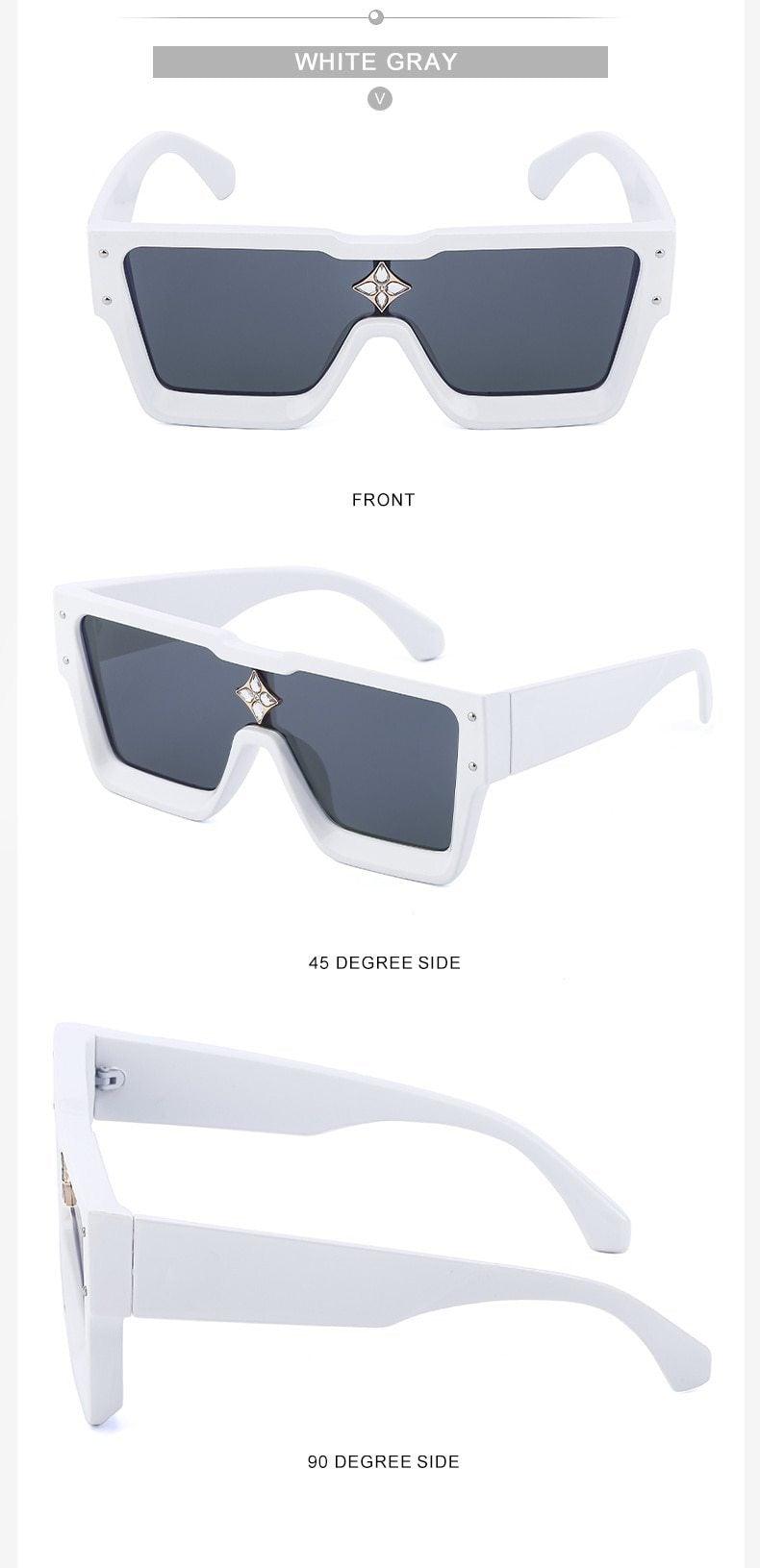 Oversized Square Rimless UV400 Sunglasses for Women and Men