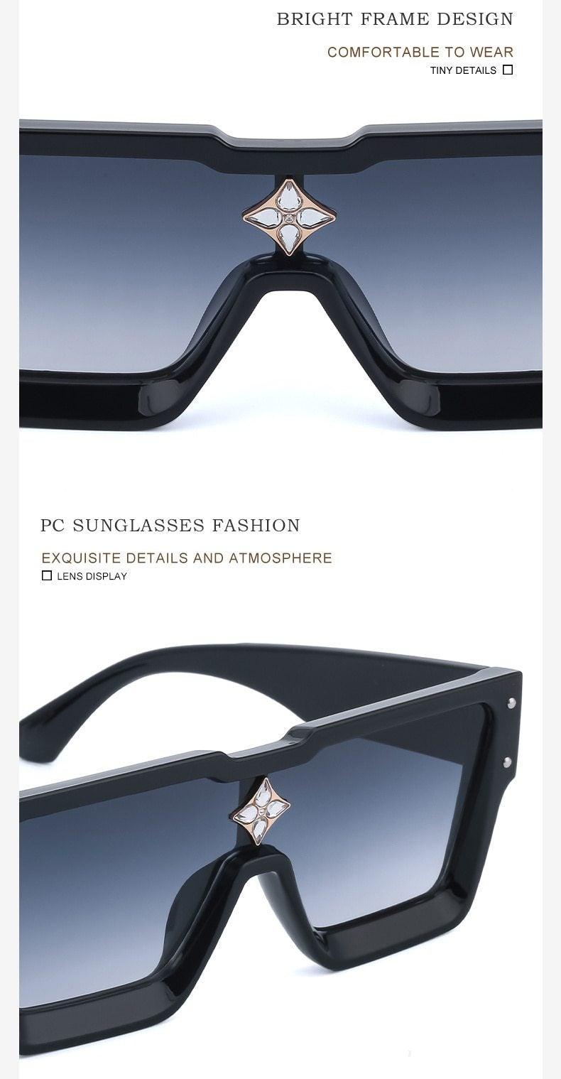 Oversized Square Rimless UV400 Sunglasses for Women and Men