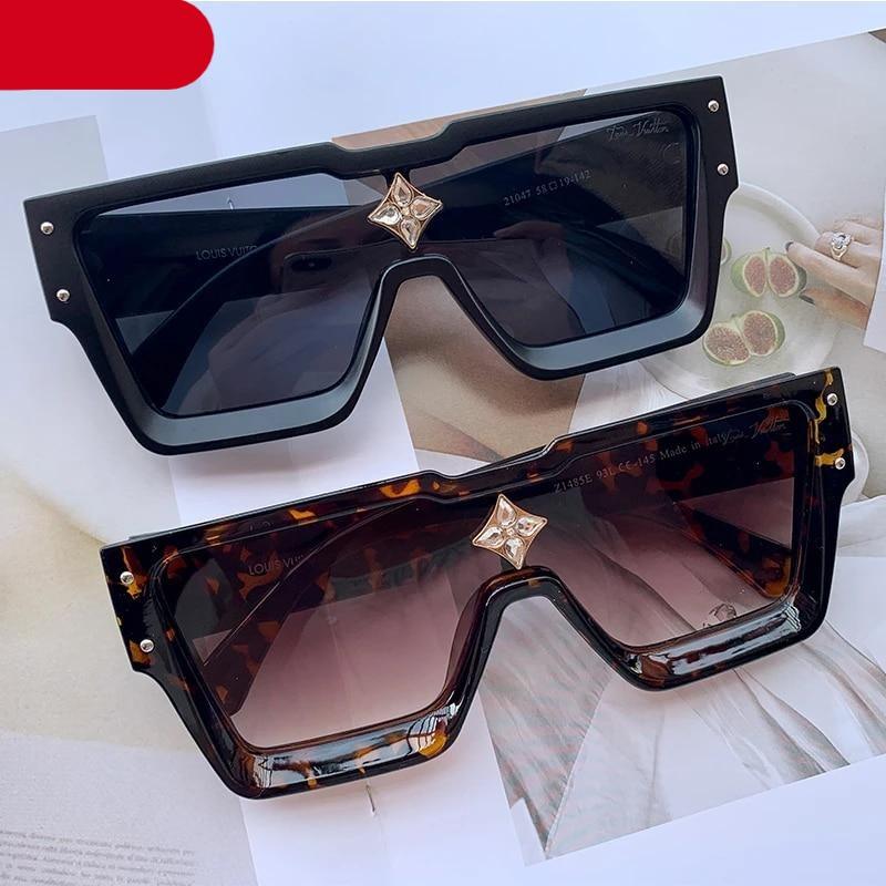 Retro Oversized Square Sunglasses with Silver Mirror Lenses