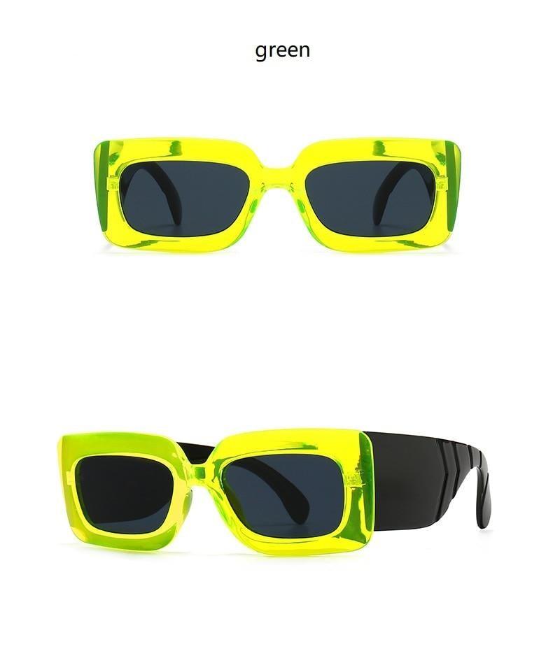 Oversized Square Snake Print Sunglasses for Men and Women